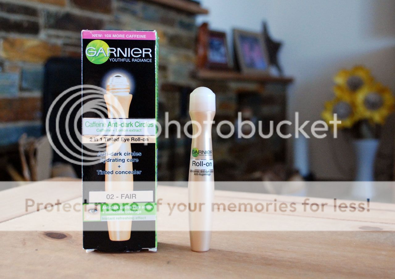 garnier caffeine tinted eye roll on review